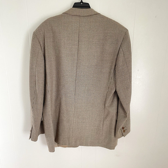 Canali Proposta Men’s 44R Brown Wool Houndstooth Sport Coat Blazer Made in Italy - Picture 2 of 15